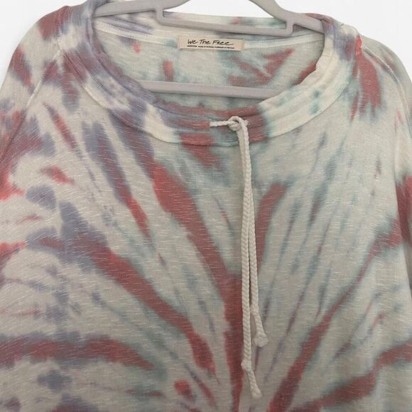 Free People We The Free “Best Catch” Tie Dye Pullover – Cozy Indie Loungecore M - Picture 6 of 8